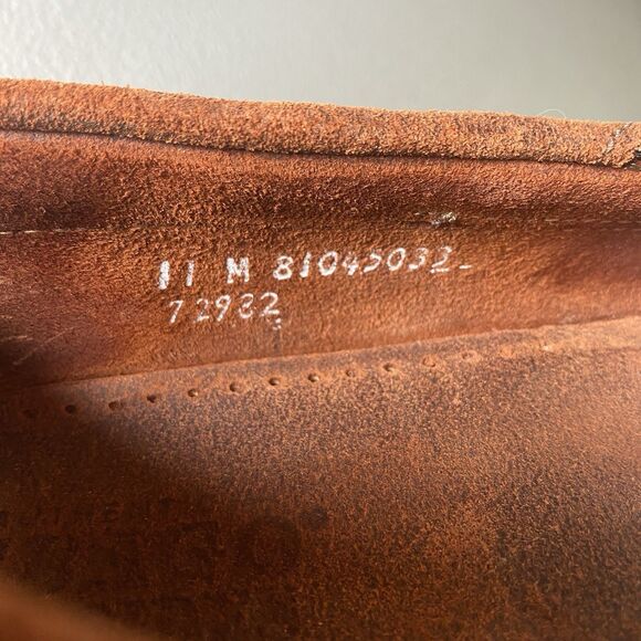 SEBAGO Docksides Portland Nubuck Distressed Brown Orange Boat Shoes Mens 11 - Picture 11 of 11